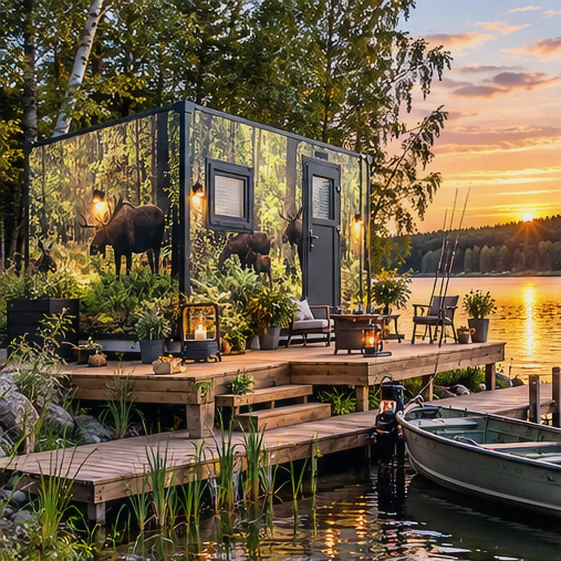 Beaver Cube – Am eigenen See (KI-Visualisierung)