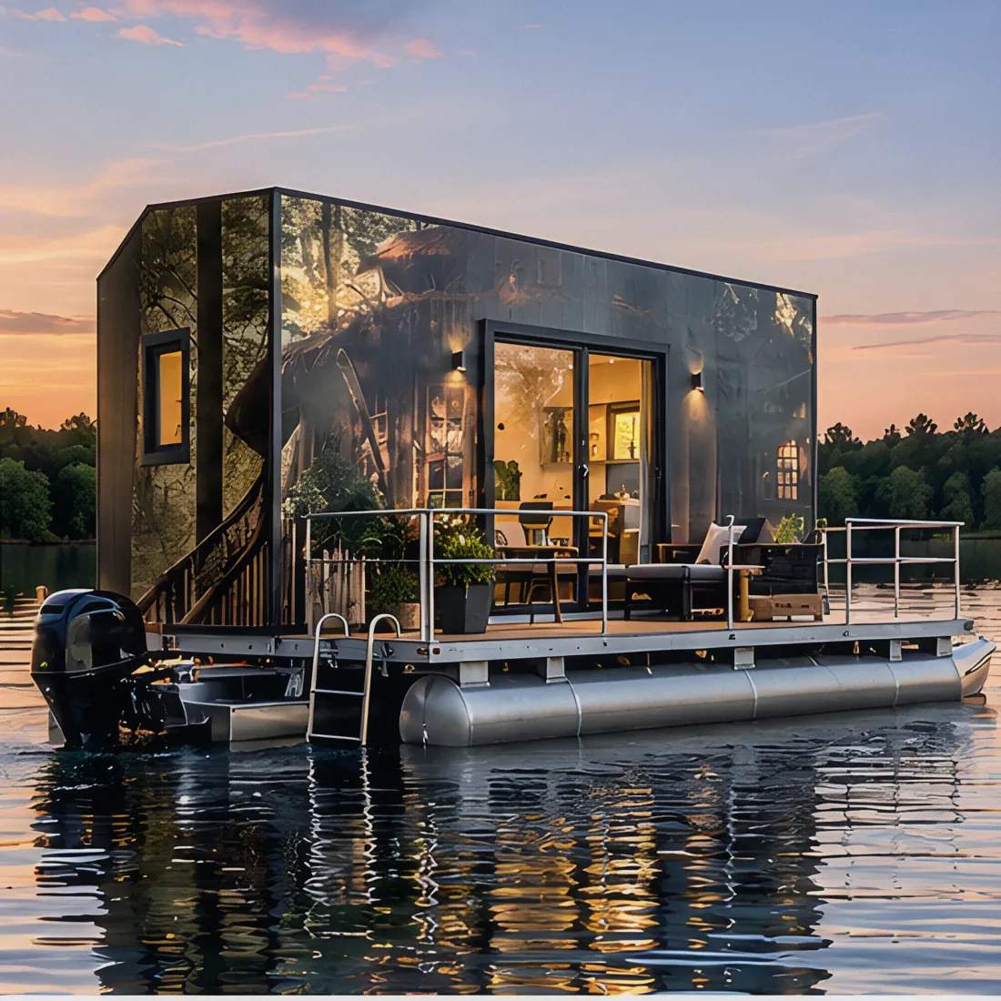 Beaver Cube – Auf dem Wasser (KI-Visualisierung)